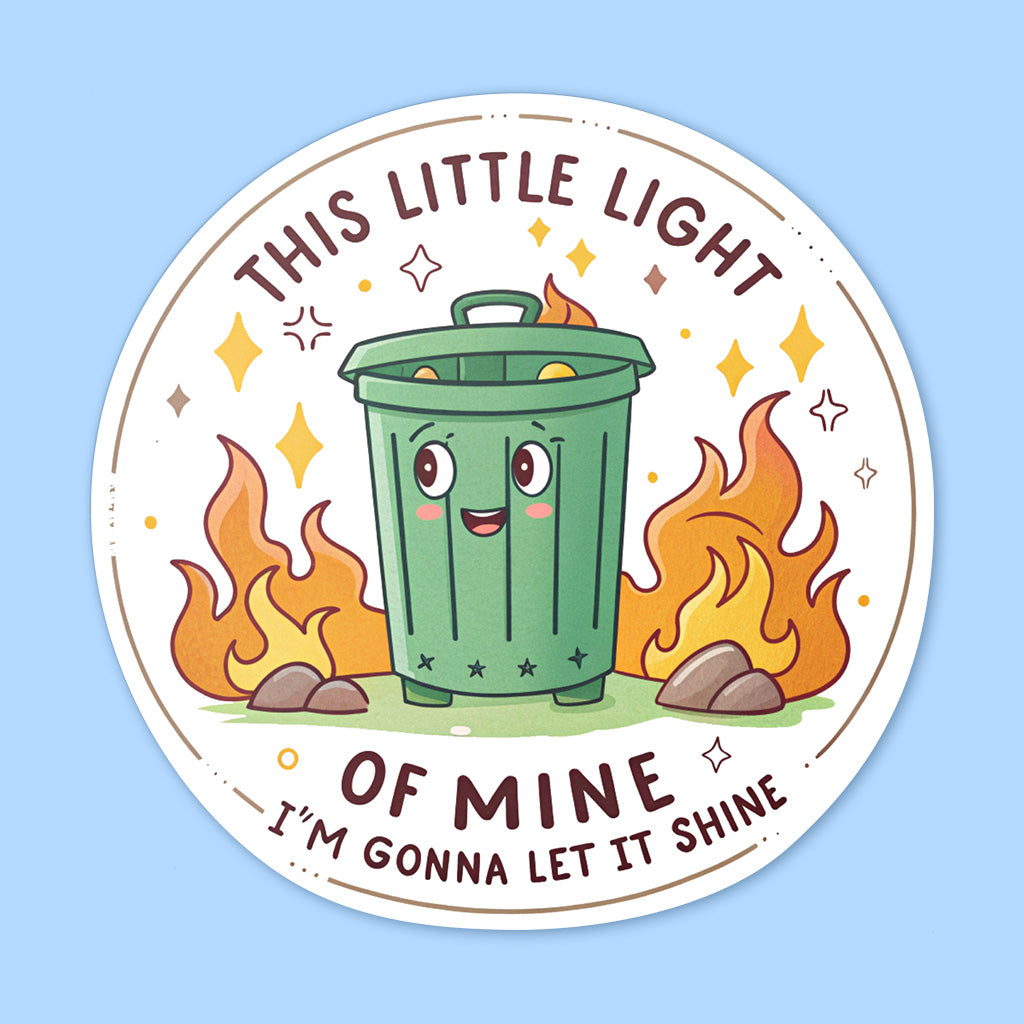 Dumpster Fire Sticker - Funny, Sarcastic Vinyl Decal for Laptops, Cars, and Water Bottles