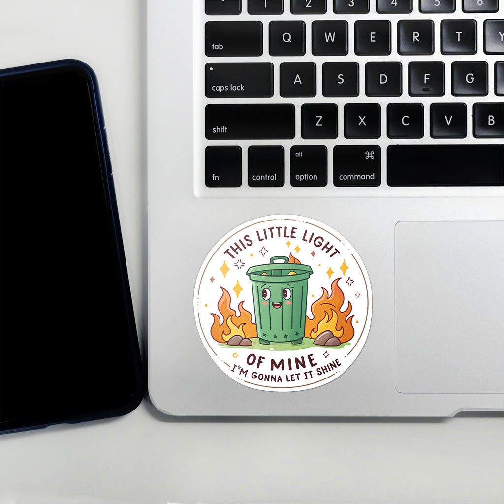 Dumpster Fire Sticker - Funny, Sarcastic Vinyl Decal for Laptops, Cars, and Water Bottles