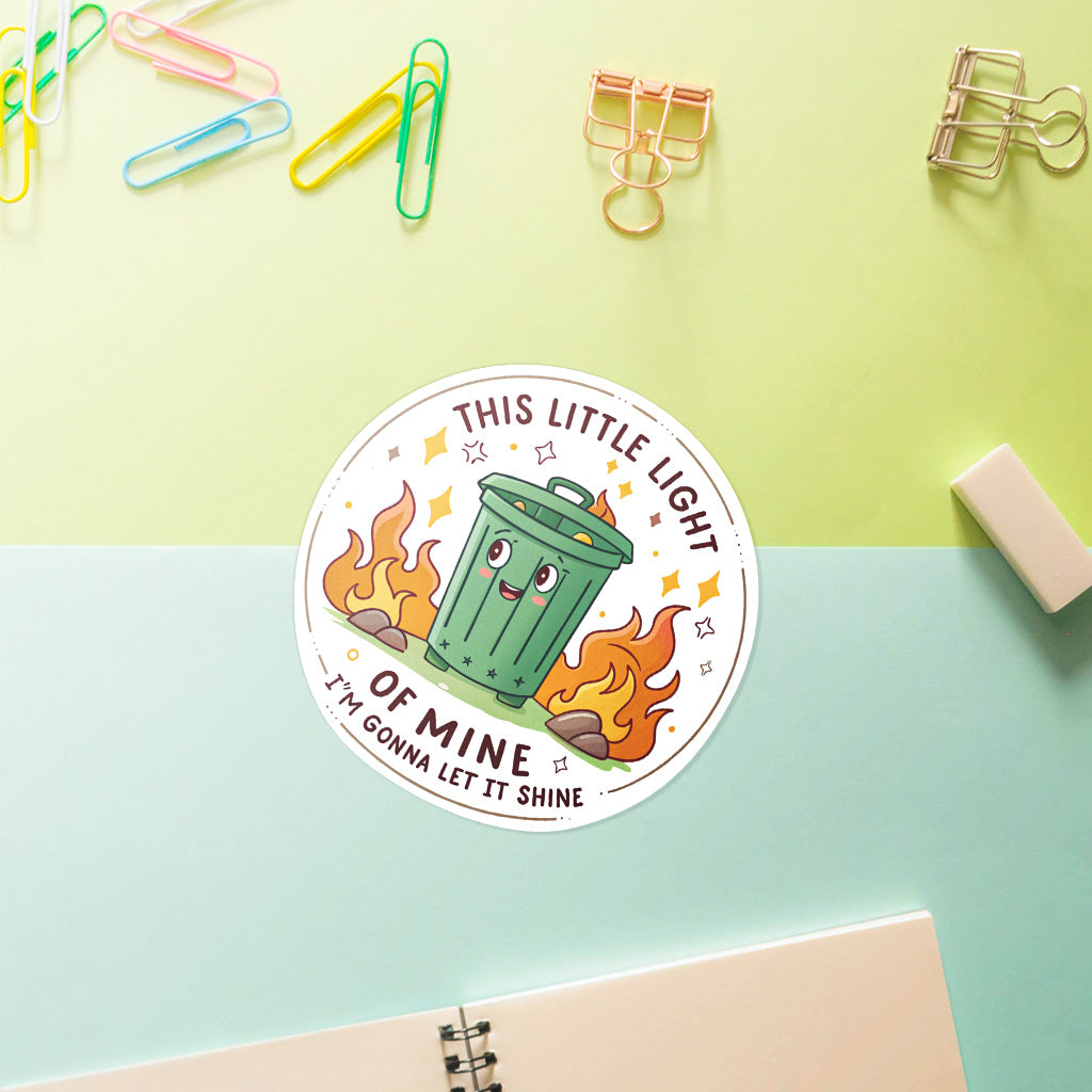 Dumpster Fire Sticker - Funny, Sarcastic Vinyl Decal for Laptops, Cars, and Water Bottles