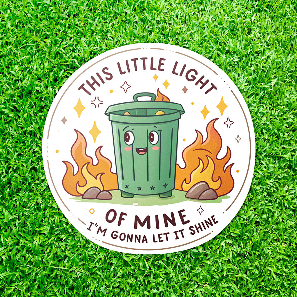 Dumpster Fire Sticker - Funny, Sarcastic Vinyl Decal for Laptops, Cars, and Water Bottles