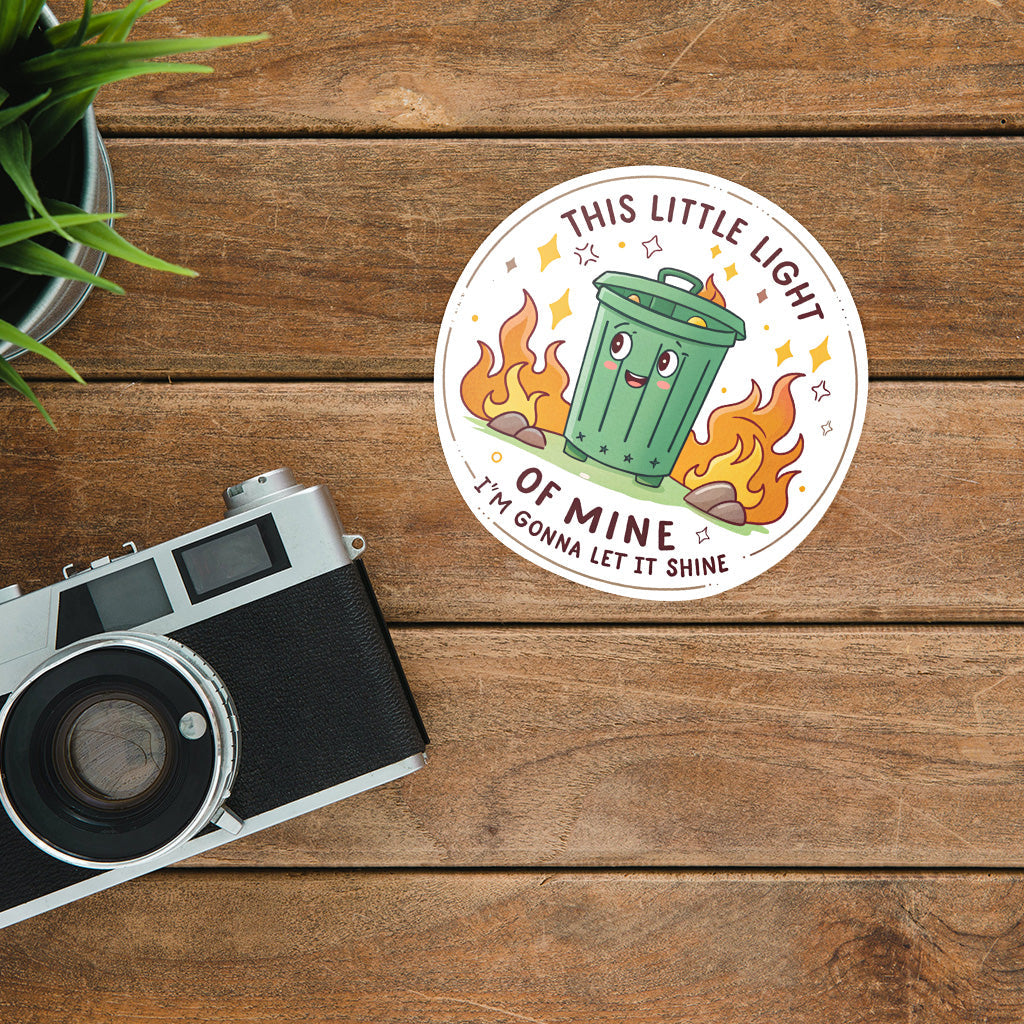 Dumpster Fire Sticker - Funny, Sarcastic Vinyl Decal for Laptops, Cars, and Water Bottles