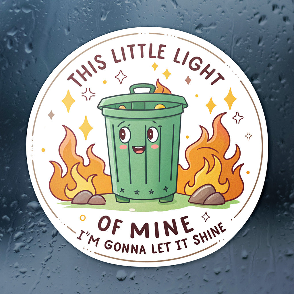 Dumpster Fire Sticker - Funny, Sarcastic Vinyl Decal for Laptops, Cars, and Water Bottles