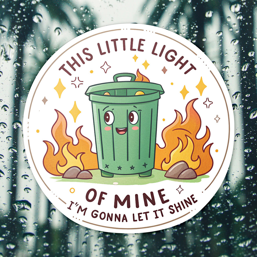 Dumpster Fire Sticker - Funny, Sarcastic Vinyl Decal for Laptops, Cars, and Water Bottles