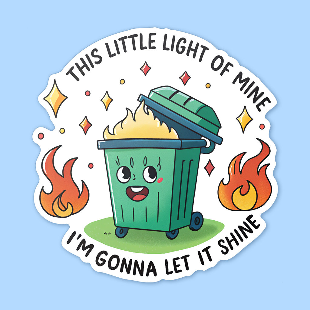 Dumpster Fire Sticker - Funny, Sarcastic Vinyl Decal for Laptops, Cars, and Water Bottles