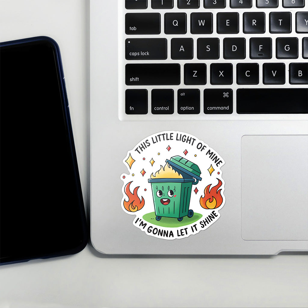 Dumpster Fire Sticker - Funny, Sarcastic Vinyl Decal for Laptops, Cars, and Water Bottles