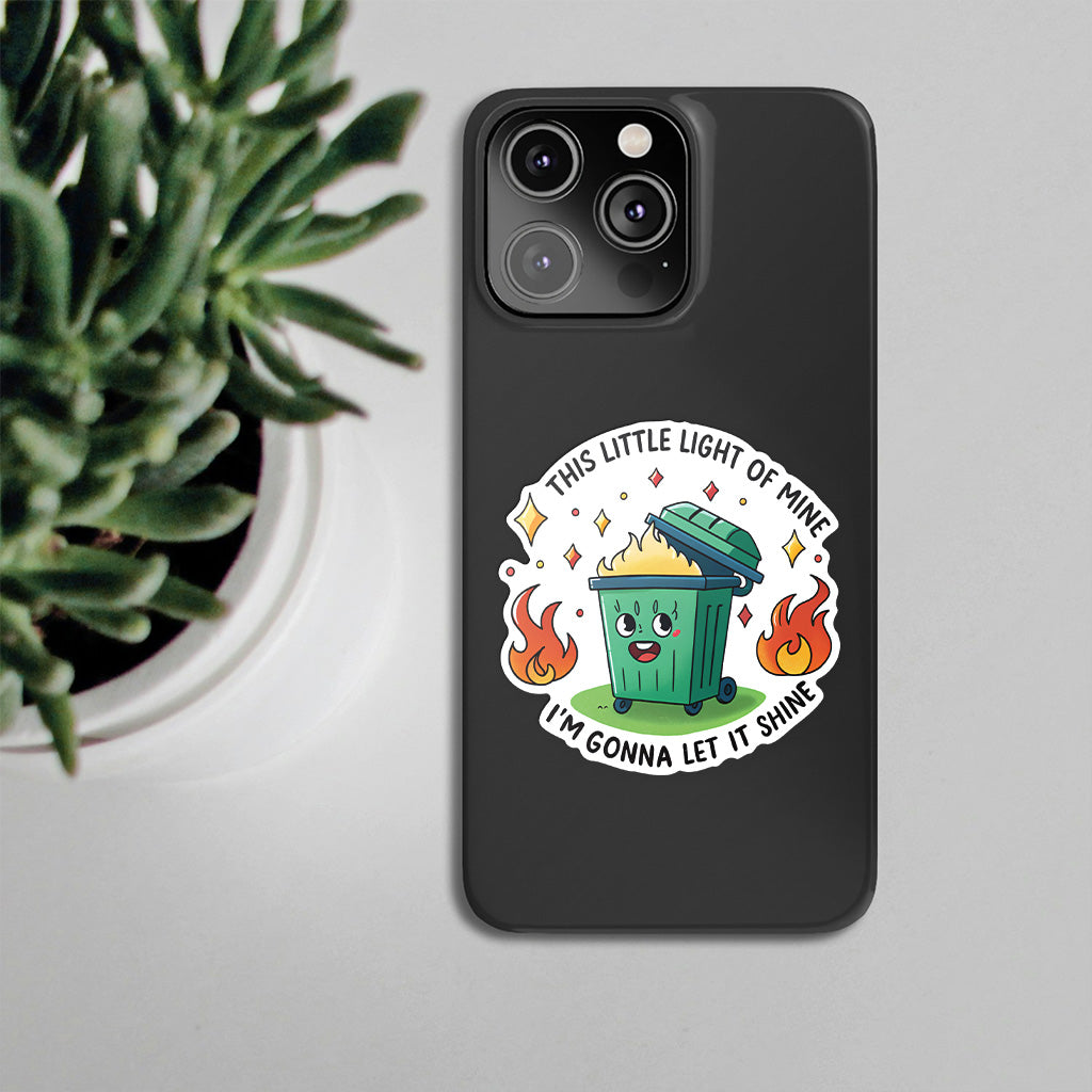Dumpster Fire Sticker - Funny, Sarcastic Vinyl Decal for Laptops, Cars, and Water Bottles