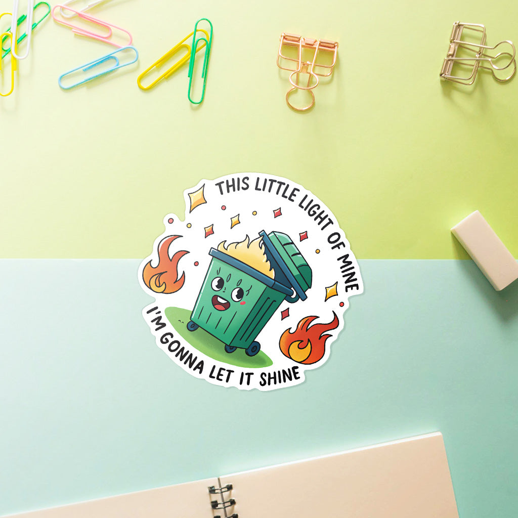 Dumpster Fire Sticker - Funny, Sarcastic Vinyl Decal for Laptops, Cars, and Water Bottles