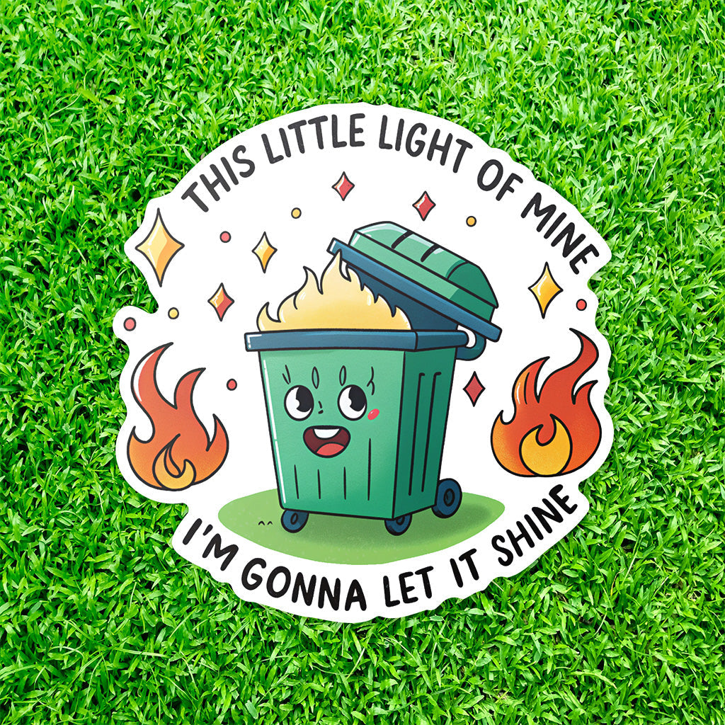 Dumpster Fire Sticker - Funny, Sarcastic Vinyl Decal for Laptops, Cars, and Water Bottles