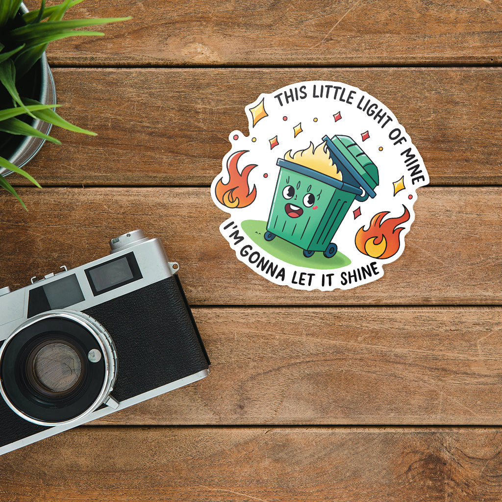 Dumpster Fire Sticker - Funny, Sarcastic Vinyl Decal for Laptops, Cars, and Water Bottles