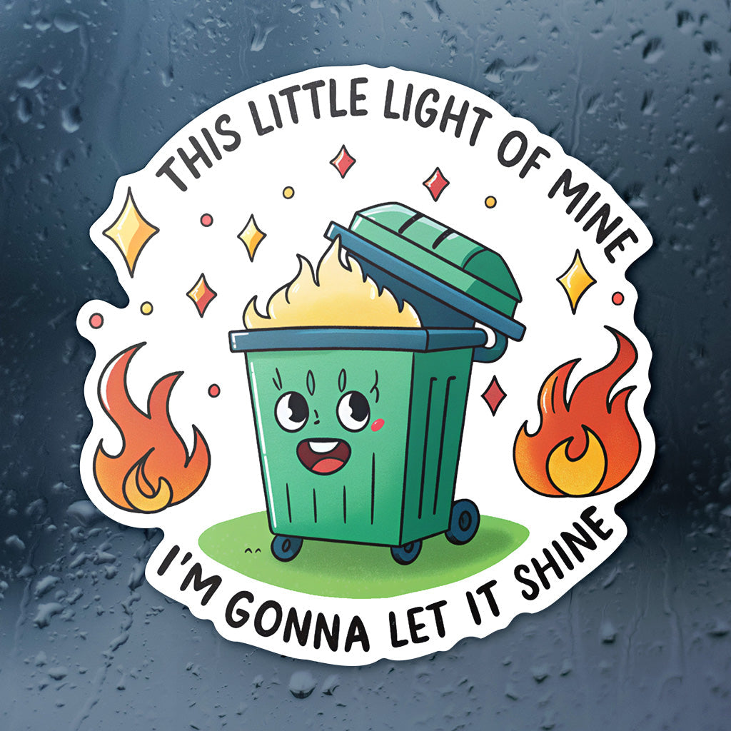 Dumpster Fire Sticker - Funny, Sarcastic Vinyl Decal for Laptops, Cars, and Water Bottles