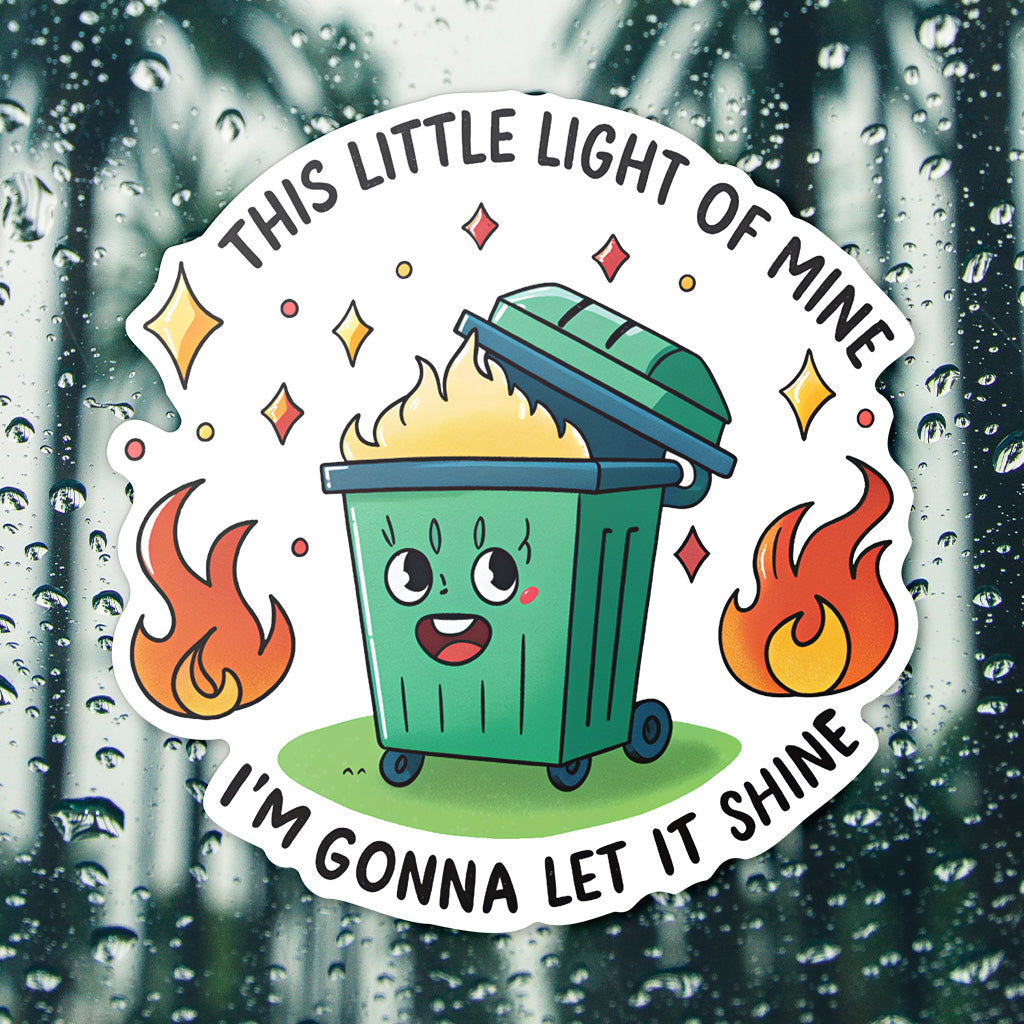 Dumpster Fire Sticker - Funny, Sarcastic Vinyl Decal for Laptops, Cars, and Water Bottles