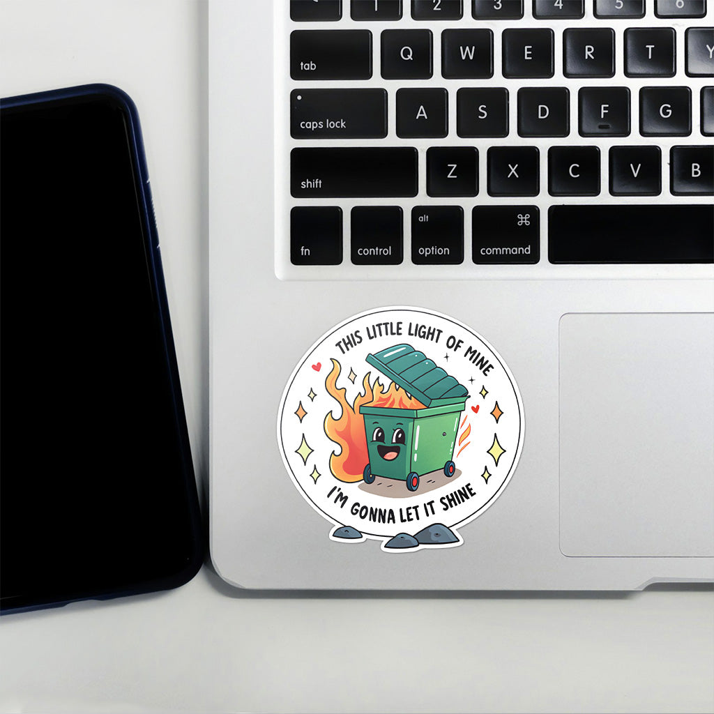 Dumpster Fire Sticker - Funny, Sarcastic Vinyl Decal for Laptops, Cars, and Water Bottles