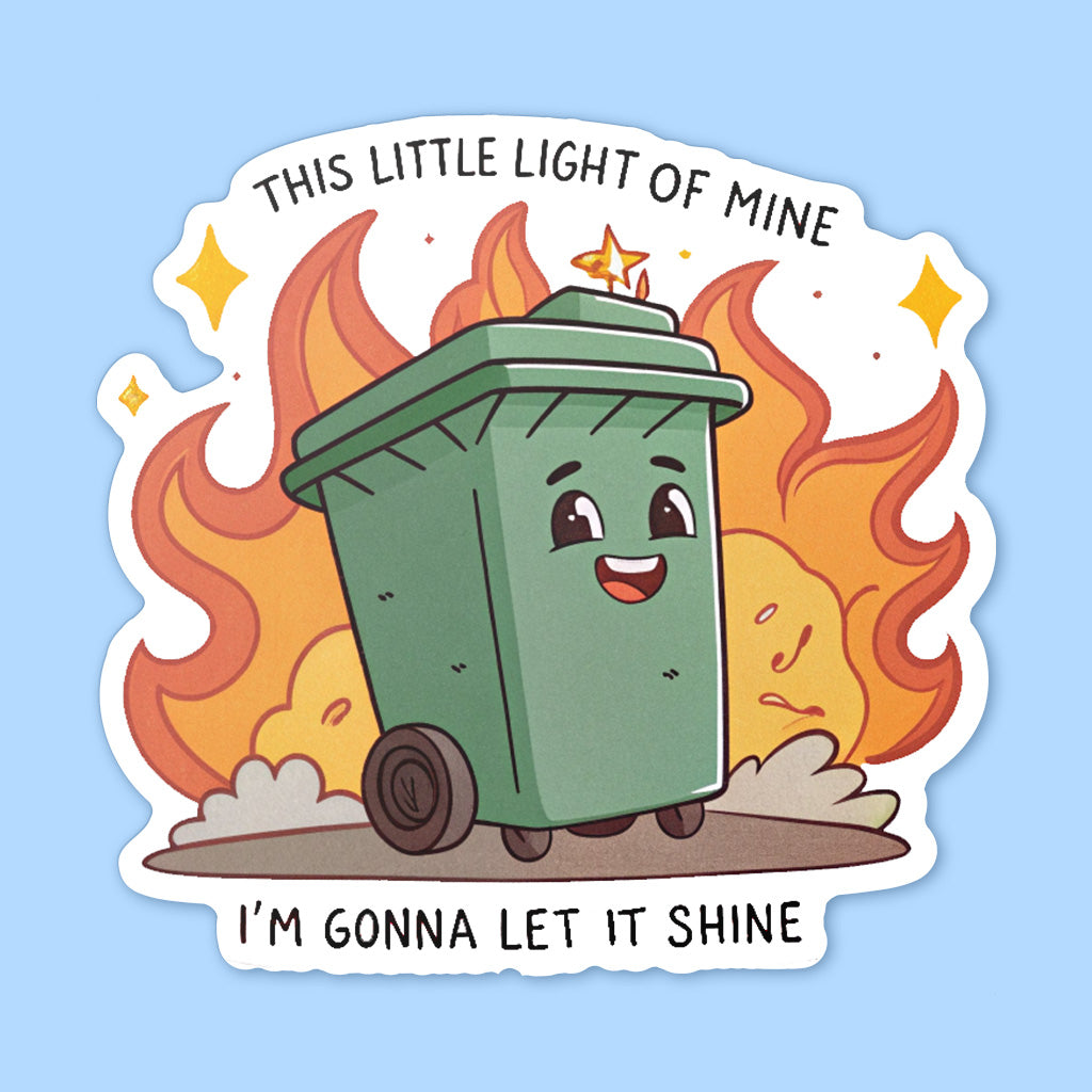 Dumpster Fire Sticker - Funny, Sarcastic Vinyl Decal for Laptops, Cars, and Water Bottles