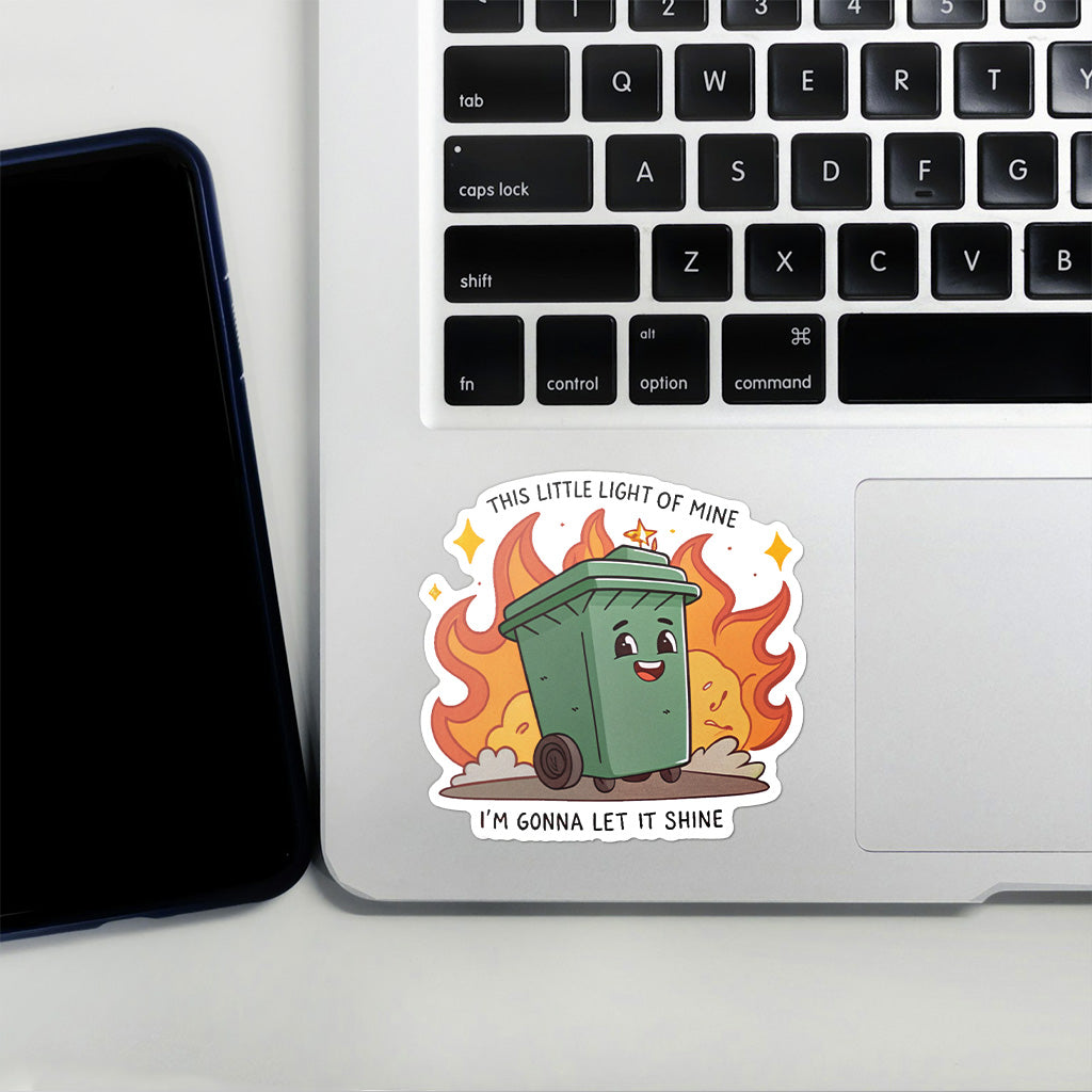 Dumpster Fire Sticker - Funny, Sarcastic Vinyl Decal for Laptops, Cars, and Water Bottles