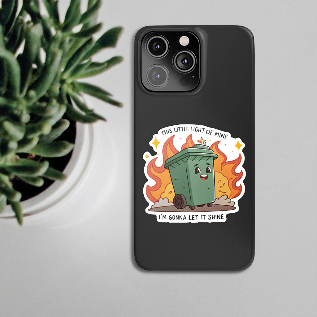 Dumpster Fire Sticker - Funny, Sarcastic Vinyl Decal for Laptops, Cars, and Water Bottles