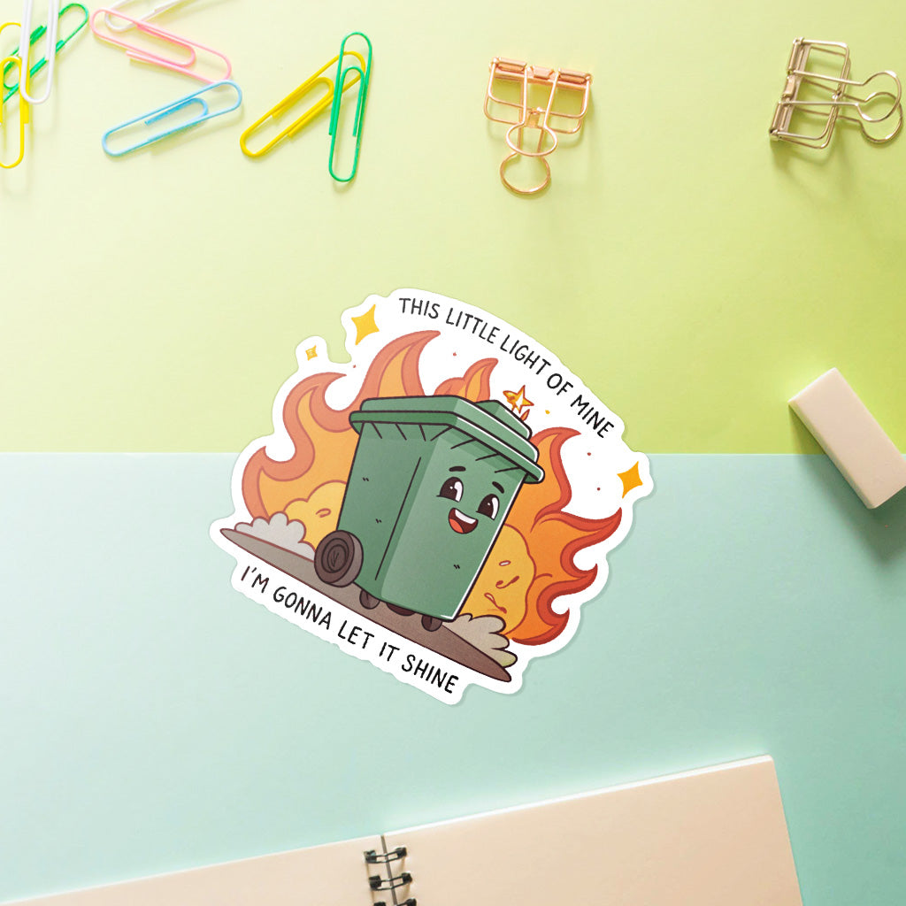 Dumpster Fire Sticker - Funny, Sarcastic Vinyl Decal for Laptops, Cars, and Water Bottles