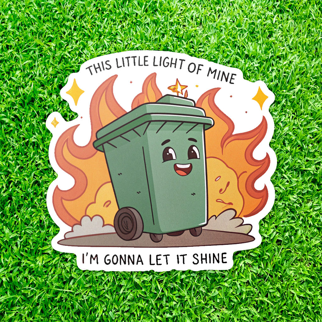 Dumpster Fire Sticker - Funny, Sarcastic Vinyl Decal for Laptops, Cars, and Water Bottles