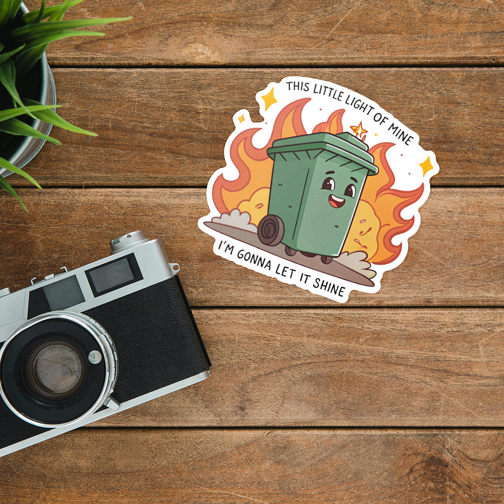 Dumpster Fire Sticker - Funny, Sarcastic Vinyl Decal for Laptops, Cars, and Water Bottles