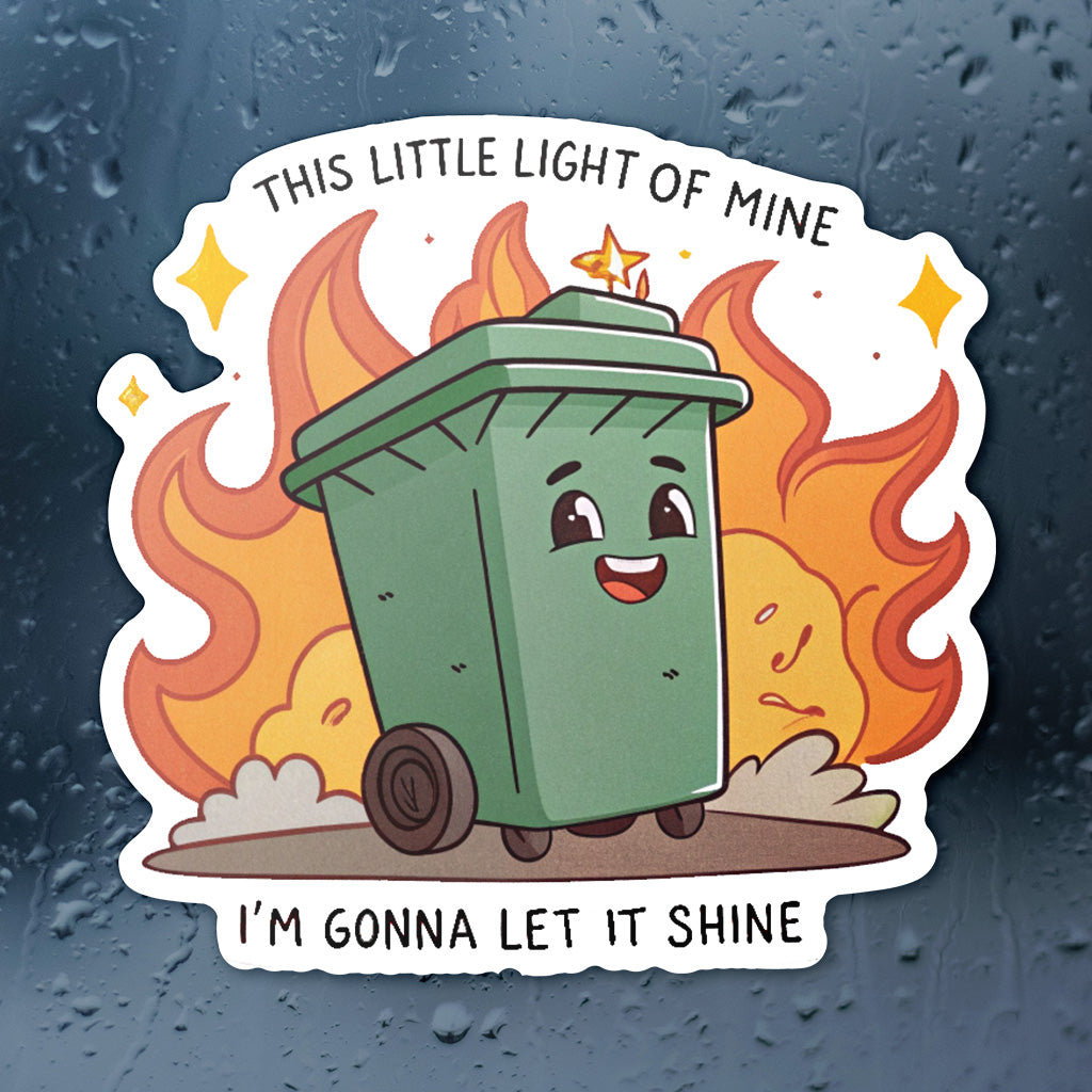 Dumpster Fire Sticker - Funny, Sarcastic Vinyl Decal for Laptops, Cars, and Water Bottles
