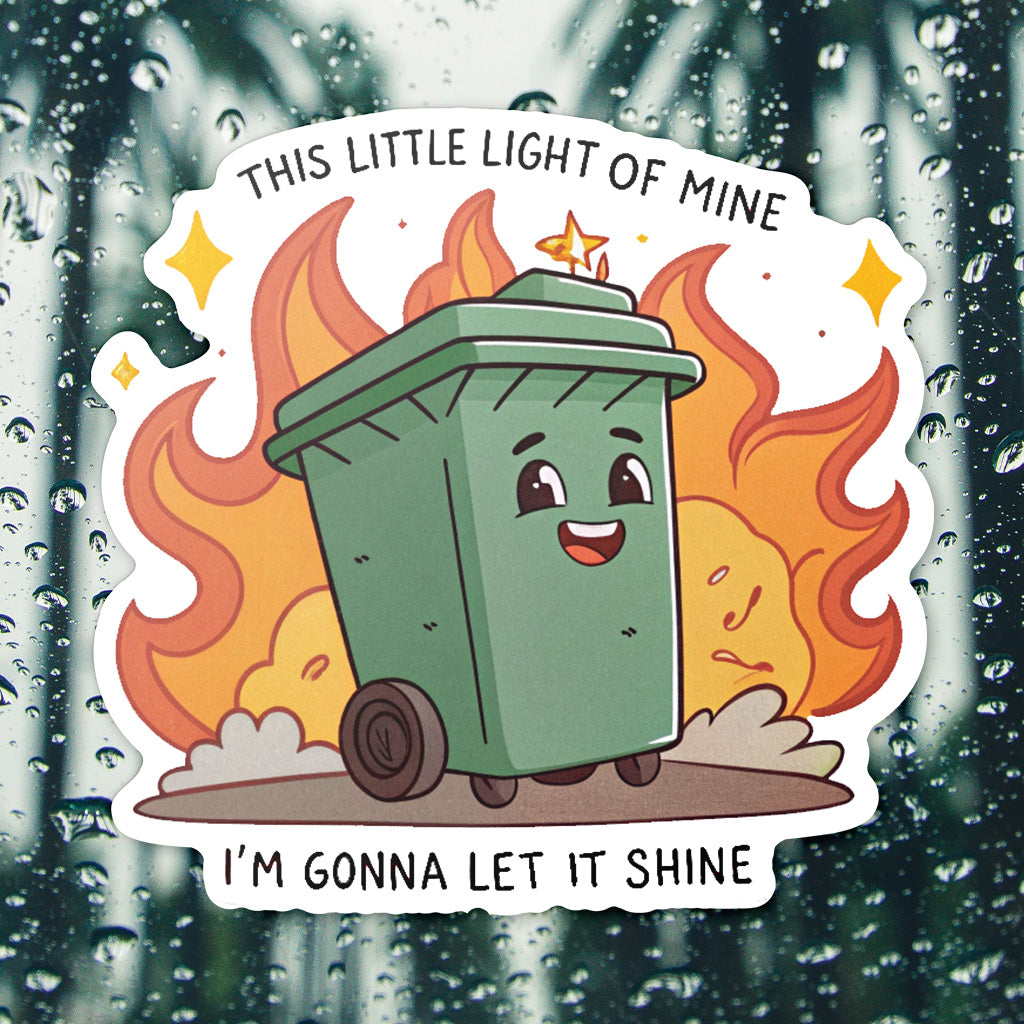 Dumpster Fire Sticker - Funny, Sarcastic Vinyl Decal for Laptops, Cars, and Water Bottles