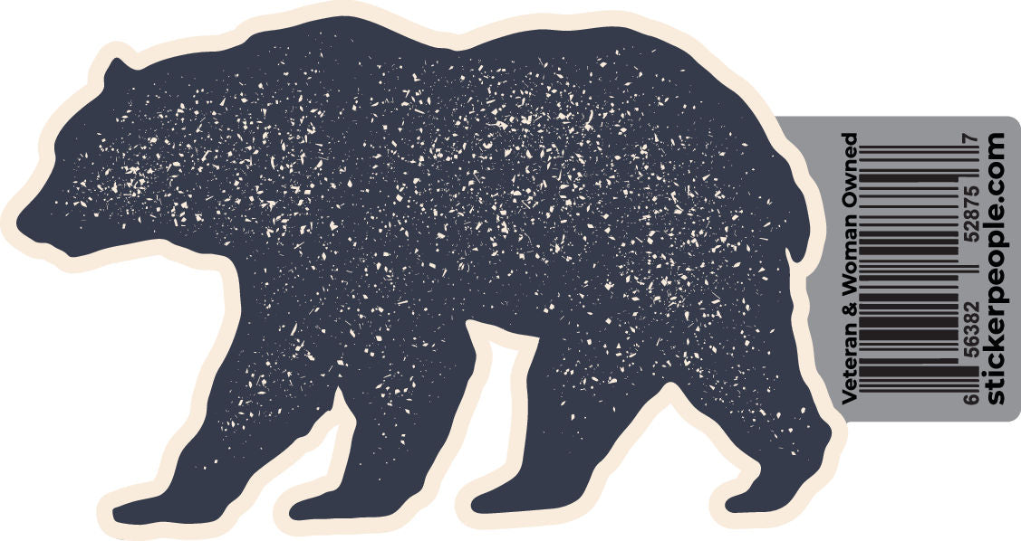 Grungy Bear Silhouette