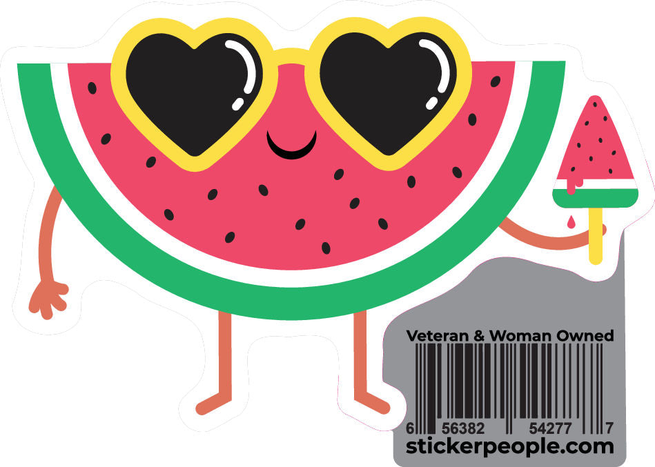 Watermelon Slice with Sunglasses