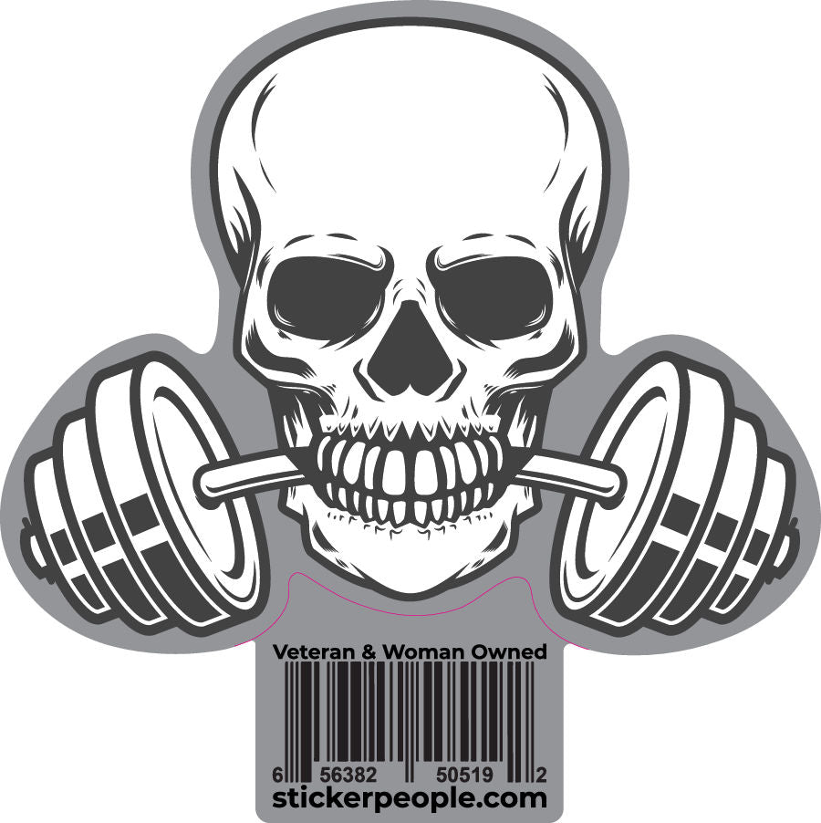 Skull with Barbell