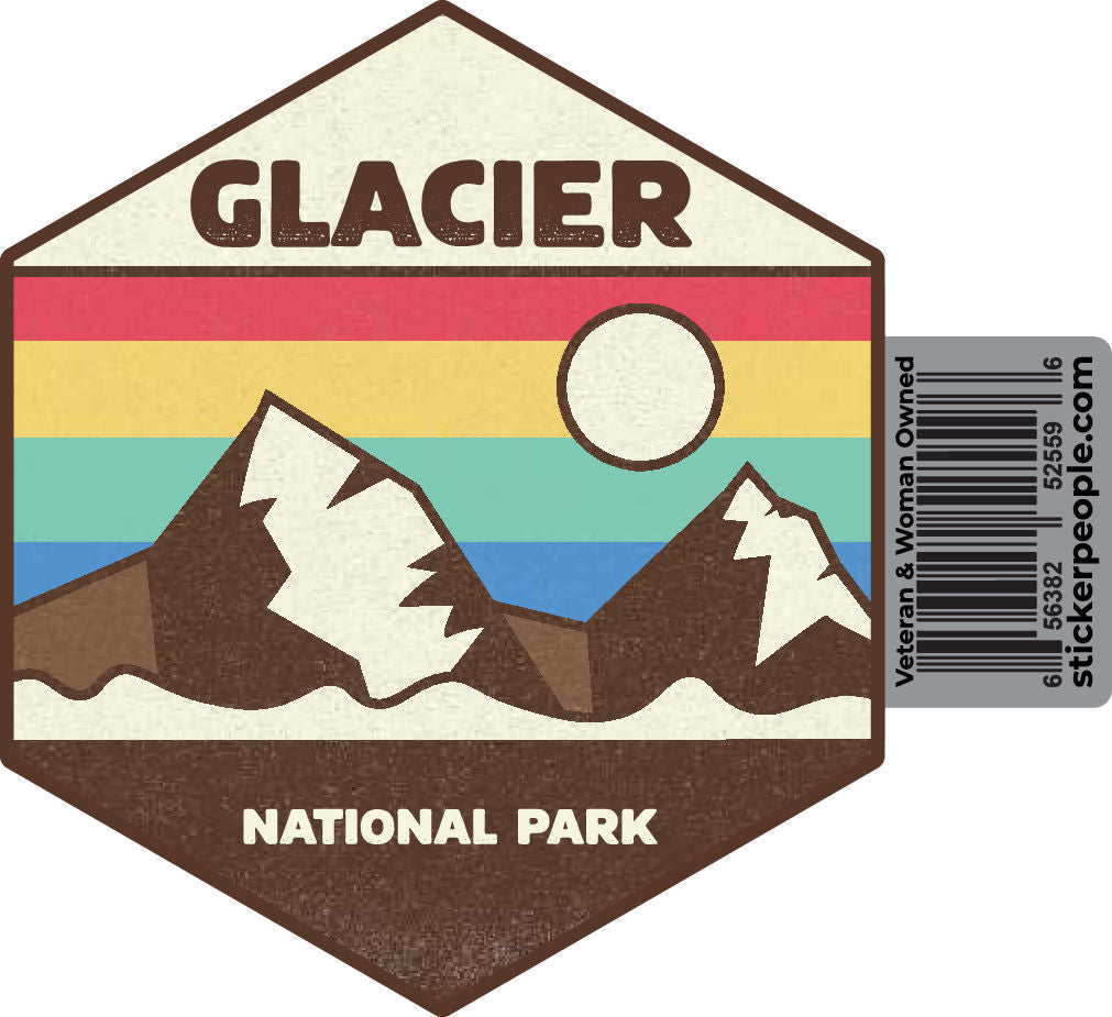 Retro Badge with Mountains