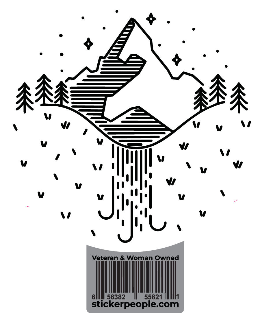 Drawing of Mountain and River