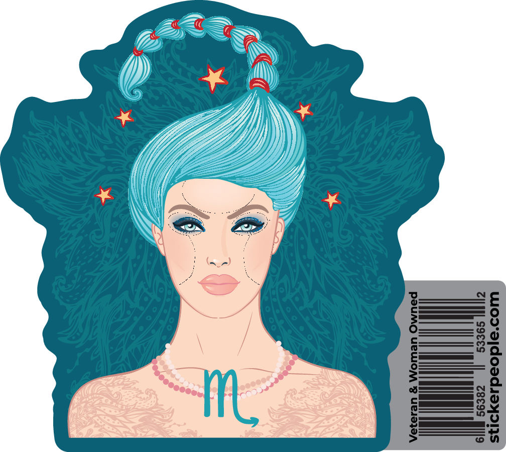 Scorpio Blue Hair Lady