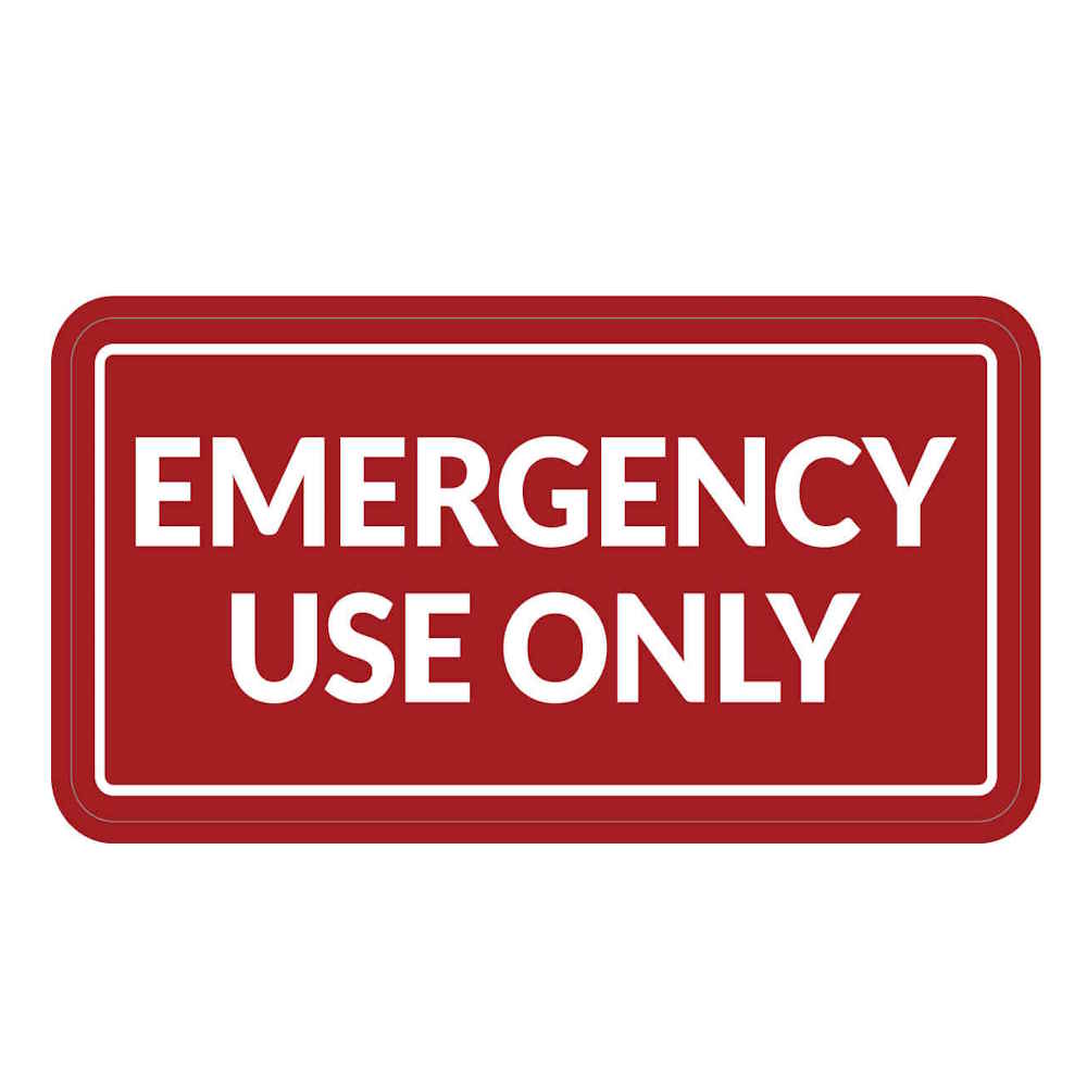 Emergency Use Only Sticker