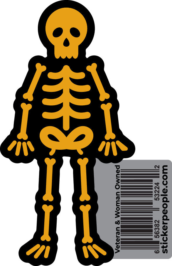 Skeleton Fishing Cowboy - Sticker