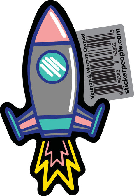 Small Pastel Rocket ship