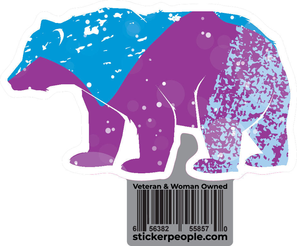 Purple and Blue Bear