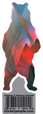 Standing Bear Red and Blue Paper Texture