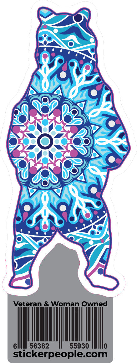 Standing Bear Mandala Blue and Purple