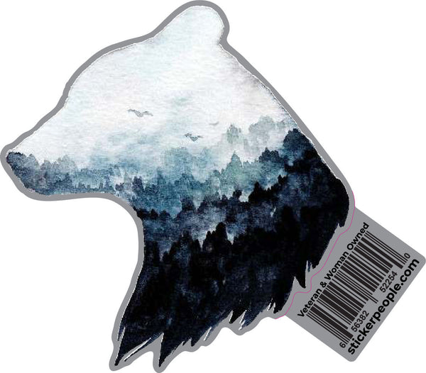 Watercolor Bear Head