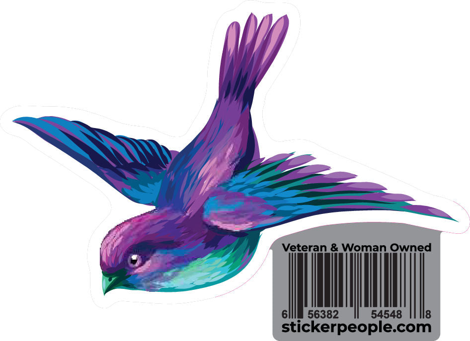 Purple Martin Bird Flying | Flying Bird | Sticker People