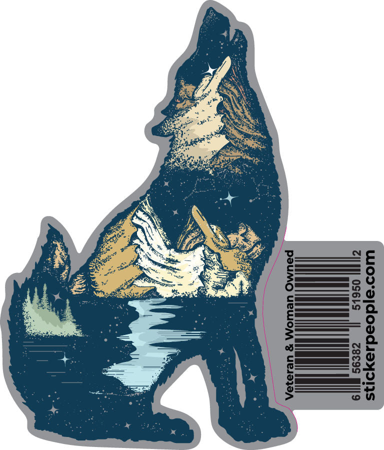 Howling Wolf | Howling Wolf Sticker | Sticker People | Sticker People
