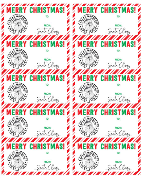 From Santa Gift Tags
