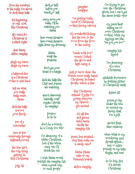 Festive AF Quote Stickers