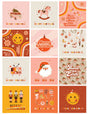 Retro Xmas Vibes Square Stickers Small