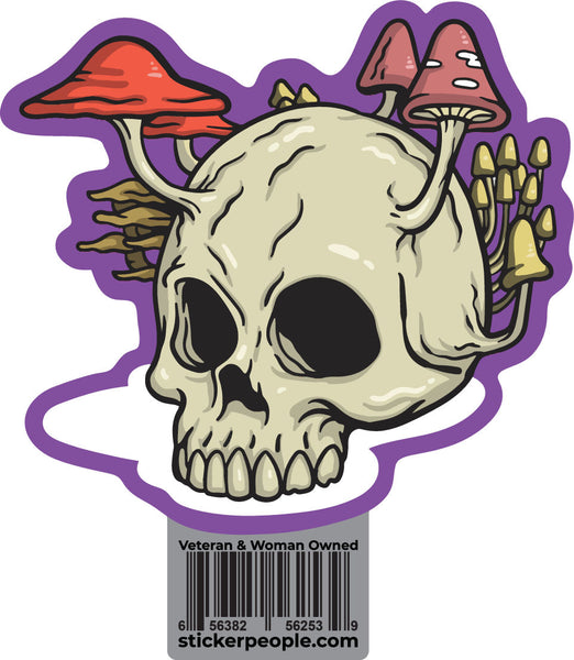 Skull With Mushrooms