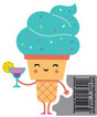 Blue Ice Cream Cone