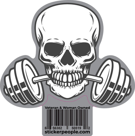Skull with Barbell