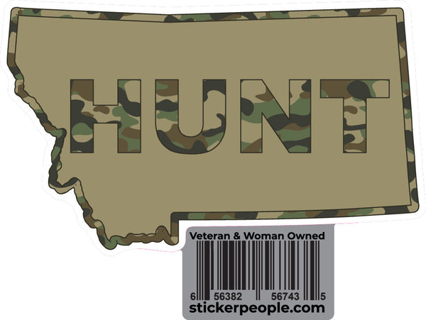 Camo Montana "Hunt" Sticker