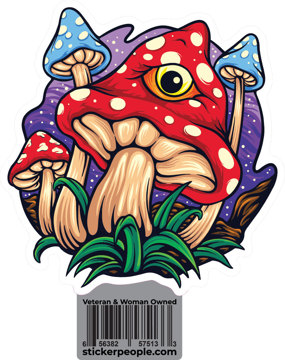 Eyeball Mushroom Sticker