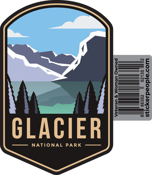 Glacier National Park Lake Tall Badge
