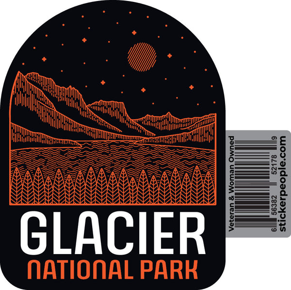 Glacier National Park Orange Mountains