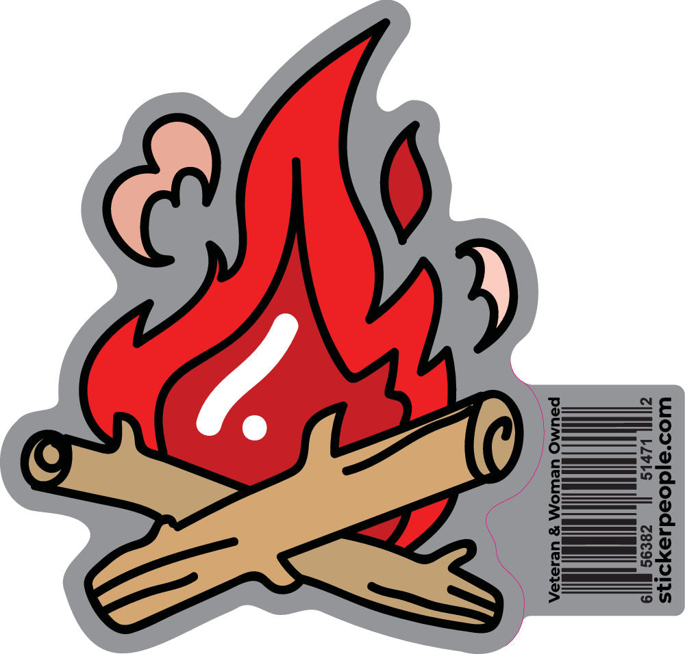 Campfire Fire Logs Stickers Collection | Sticker People | Sticker People